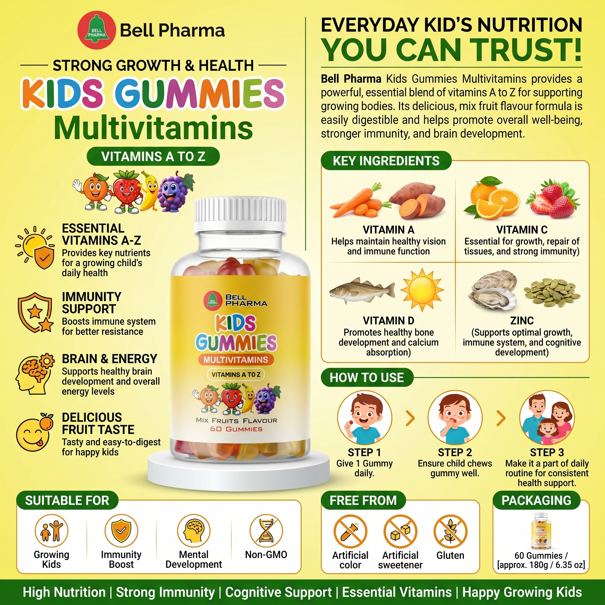 Bell Pharma Kids Gummies Multivitamins